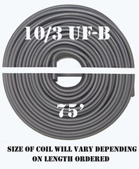 10/3 UF-B x 75′ Southwire Underground Feeder Cable