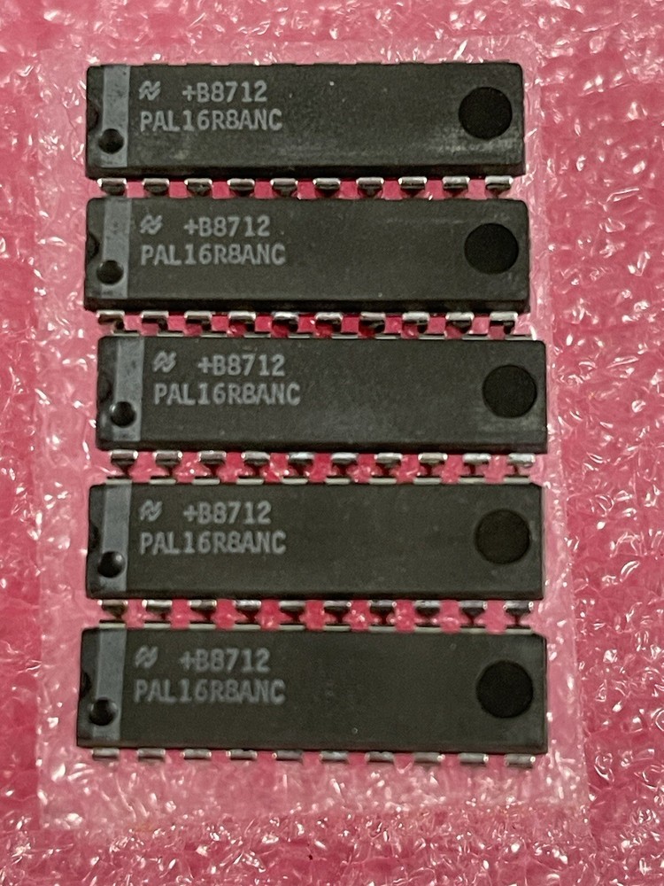 PAL16R8ANC IC SINGLE PROGRAMMABLE ARRAY LOGIC 20PIN DIP NATIONAL SEMI (LOT OF 5)