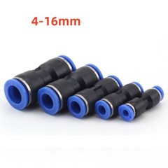 Tube 4-16mm Pneumatic Straight Union Connector Push In Fitting For Air Water