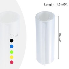Battery Wrap 150mm 6″ Flat 1.5m PVC Heat Shrink Tube Wraps Clear