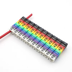 150/100Pcs Cable Markers Colourful C-Type Marker Number Tag Label for 2-3Mm Wire