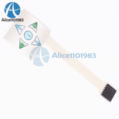 1×5 Matrix Array 5Key Membrane Switch Keypad Keyboard 1*5 Keys 40*40mm