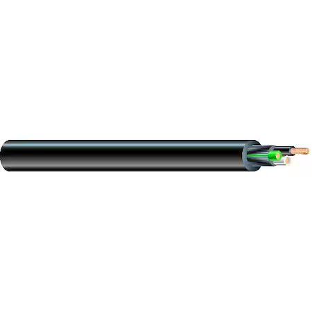 Southwire 55039504 Multi-Conductor Cable, Seoow, 12 Awg, 3 C, Black, Tpe,