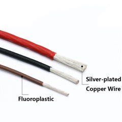 Stranded PTFE Silver Plated Copper Cable Wire FEP Cable 0.12mm²~10mm² 28/30AWG