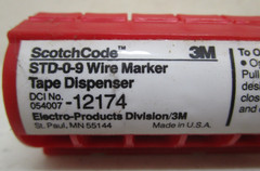 NEW 3M STD-0-9 SCOTCHCODE WIRE MAKER TAPE DISPENSER WITH TAPE