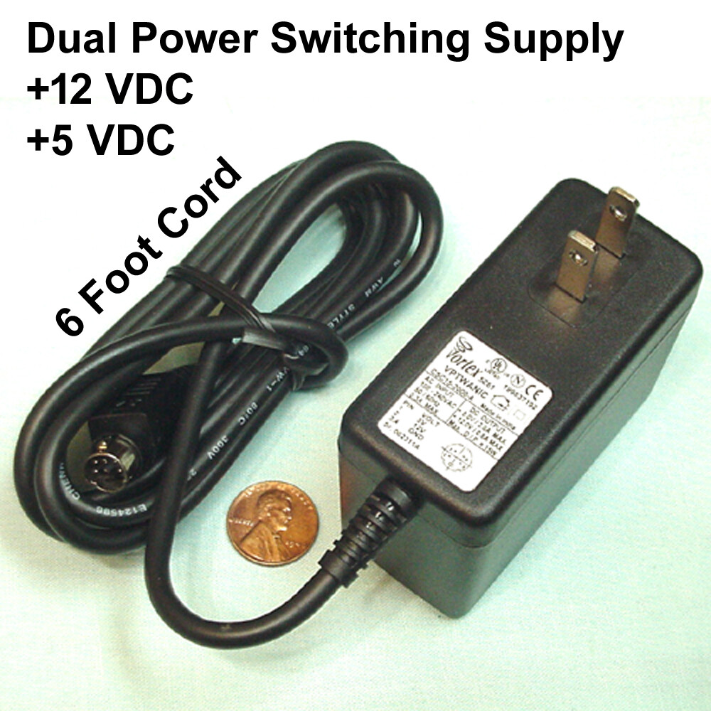 (18) Dual +5 V & +12 V High Efficiency DC Switching Power Supplies, UL Listed