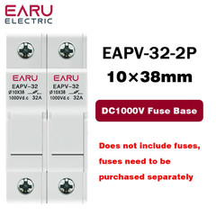 1P 2P Parallel Din Rail DC Fuse Holder 10*38Mm High Voltage Solar PV 1000V Base