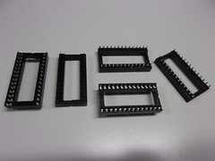 5 Pack Lot DIP28 Wide DIP IC Sockets 28 Pins 2 Rows 14 Pins Each Sides Circuit