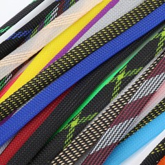 PET Expandable Braided Sleeve Tube 3 mm – 50 mm Audio Cable Sleeving Black Red