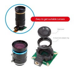 Arducam for Raspberry Pi HQ Camera Module,12.3MP camera+No lens, Black