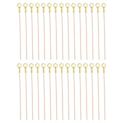 8 Inch Bare Copper Wire-Copper Grounding Lugs, 30 Pcs Cables with Lug