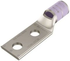 Burndy YA28-2LN, 4/0 AWG, 1/2″ Stud, Copper, 2-Hole, Compression Lug, 1 pc