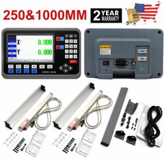 2 Axis LCD Digital Readout DRO 10″ 40″ Glass Linear Scale Encoder Sensor kit