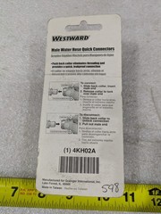 Westward 4KH02 Male Water Hose Quick Connector Brass GHT Leakproof Pack of 2