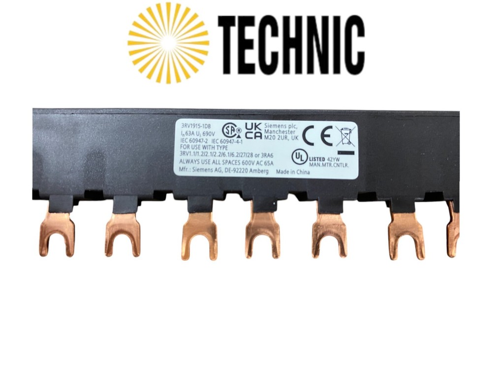 New Open Box – Siemens – 3RV1915-1DB – 3 Phase Busbar , 63 Amp , 690 VAC
