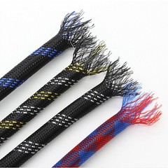 8mm Expandable PET Braided Cable Sleeving Mesh Loom Wire Wrap Harness Sheathing