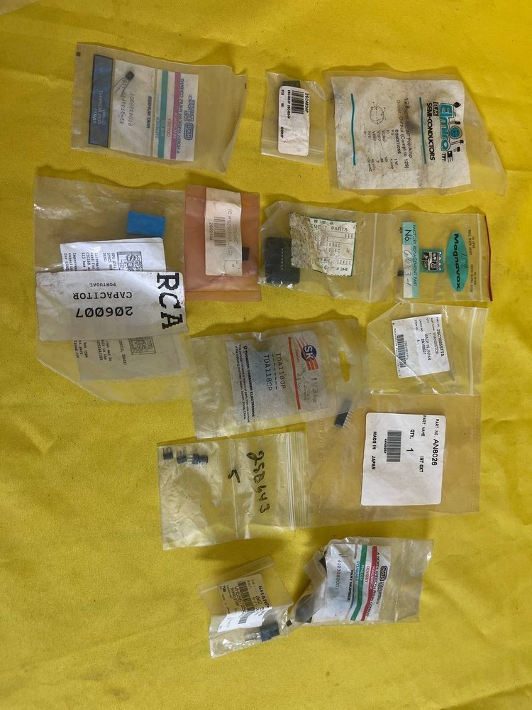 Lot of Vintage NOS Electronic IC & Transistor Parts RCA Sharp Magnavox RE