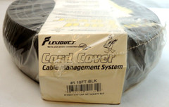 Flexiduct 10FT-BLK Floor Cord Cover Cable Protector Black 10 Ft Heavy Duty NOS
