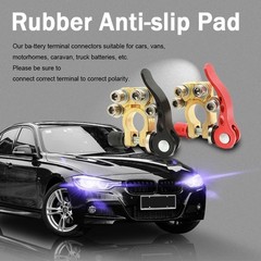 2PCS Car Battery Terminal Connectors, 4 Way Positive and Negative Pole Quick Rel