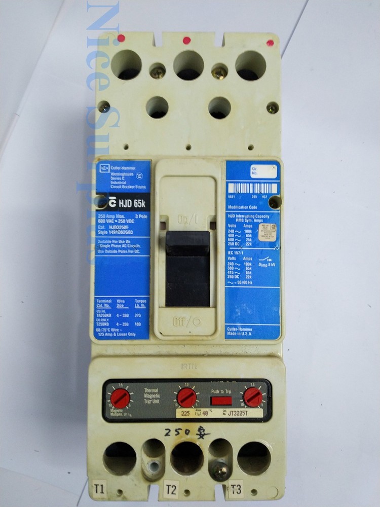 Cutler-Hammer circuit breaker HJD3250F #63875-57