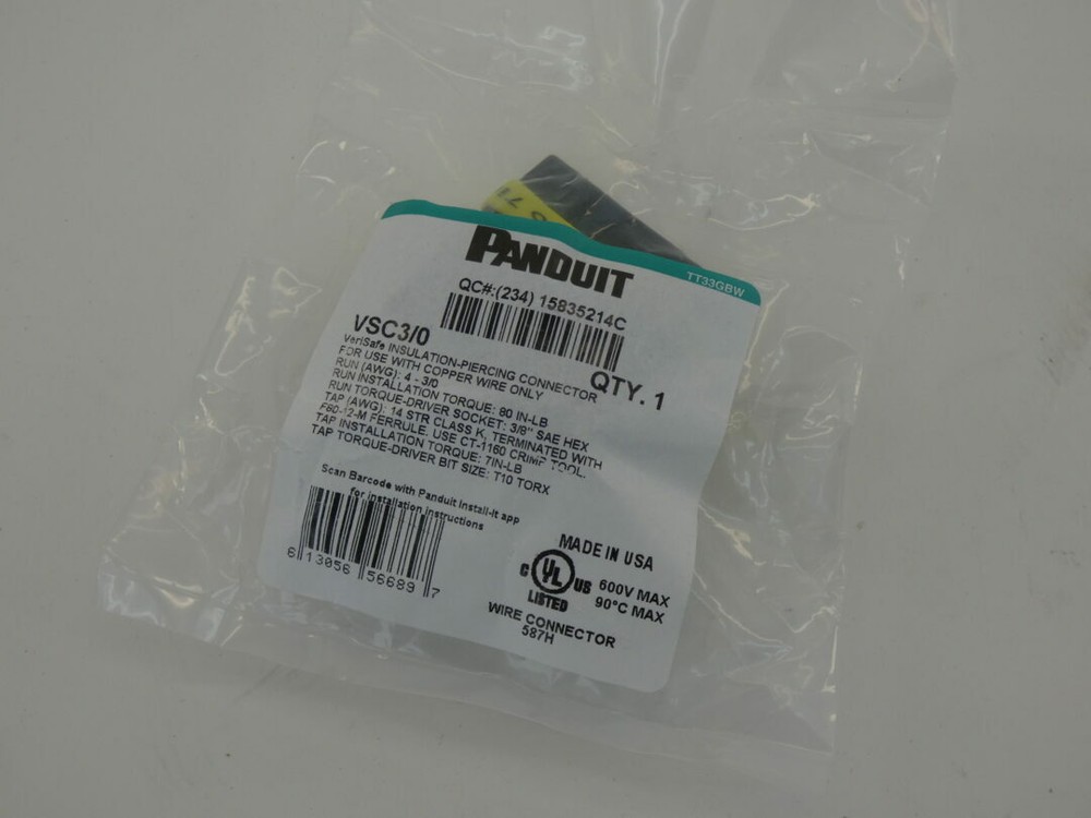 Panduit VSC3/0 VeriSafe Insulation-Piercing Connector – NEW Surplus!