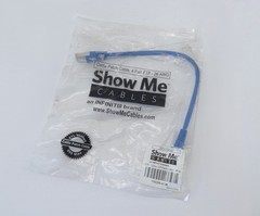 Show Me Cables 510-01 BL Blue Cat5e STP Patch Cable 1′ – NEW Surplus!
