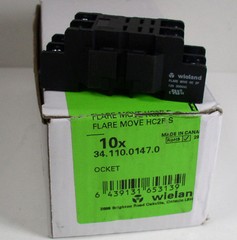 (10) Wieland 34.110.0147.0 Flare Move HC-2P Relay Socket 12A 300VAC Box of 10
