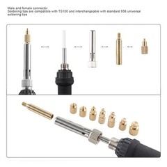 TS100 TS101 Soldering Iron Tips with M2 M2.5 M3 M4 M5 M6 M7 M8 Heat Set…
