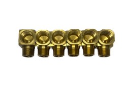 (6) NOS Parker 3/4” MNPT x 3/4” FNPT 90° Brass Street Elbow 2202P-12-12