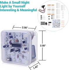 White LED Night Light Lamp DIY Electronics Kit Soldering Practice For Students