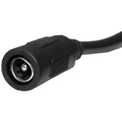 5-pack DC Power B/W Pigtail Female Barrel Jack 6-inch Cable 5.5mm x 2.1mm 18AWG