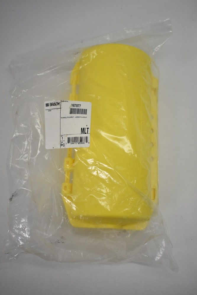 Brady Hubbell Plugout Large Size Yellow Y67877 Lockout Device Module Plastic
