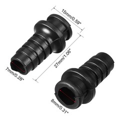 15pcs 8mm PVC Strain Cord Boot Protector Power Tool Hose Black