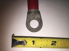(Pack Of 2) 30 AMP 2w 60-75 1/4″ Lug Ring Tongue Terminals Red