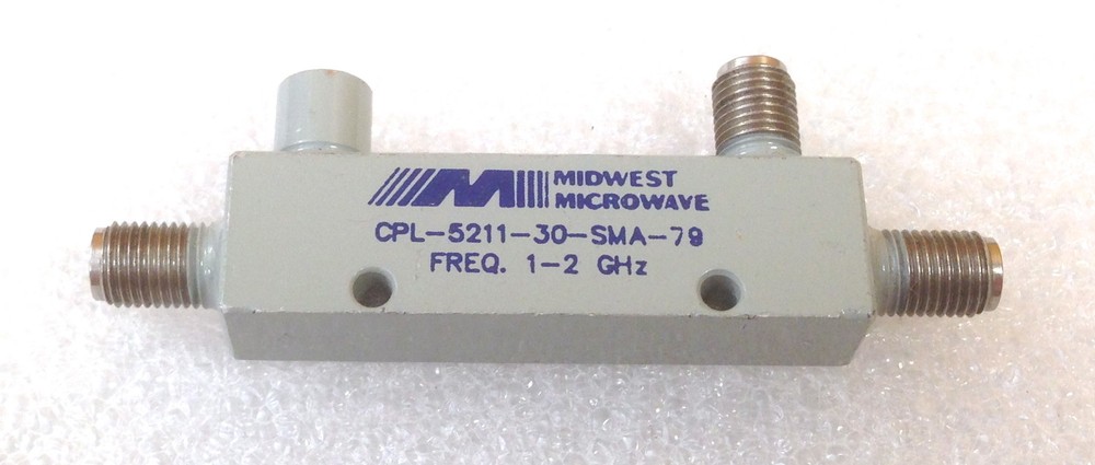 Midwest Microwave CPL-5211-30-SMA-79 1 to 2 GHz 30 dB, SMA. Directional Coupler
