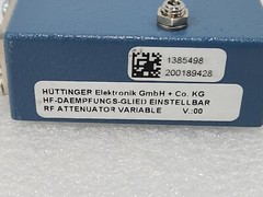 HUTTINGER ELEKTRONIK RF ATTENUATOR VARIABLE 1385498