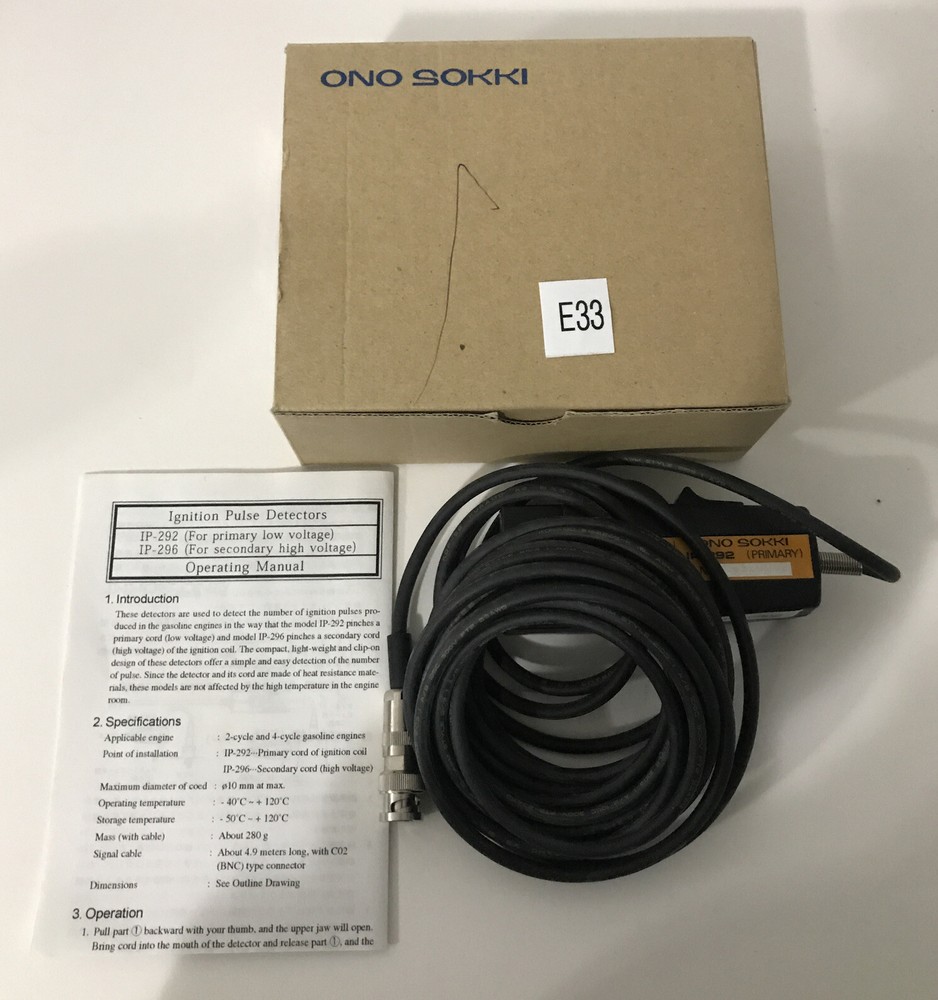 *NEW* Ono Sokki ip-292 Model IP-292 Primary Ignition Pulse Detector