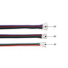 Flat Ribbon Cable 3 4 5 6 Pin Way Hook-up Wire Flexible PVC Cable LED Connectors