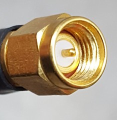 10” (inches) long Semi-Rigid CABLE 10046647-1 W/ RF Microwave Male SMA Connector
