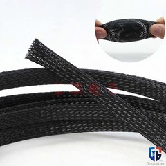 PET Braided Cable Sleeving, Auto Wire Harnessing Sheathing Black Ø1mm to 100mm