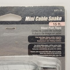 Gardner Bender EFT-15 Mini Cable Snake Steel Fish Tape 15ft Red Black Unit