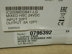 GE Fanuc IC200MDD841 LG Mixed HSC 24VDC Input 20PT Output .5A 12PT Emerson NEW