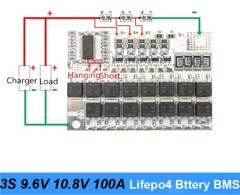 3S 100A 10.8V BMS LiFePO4 LiFe Battery Protection Circuit Board