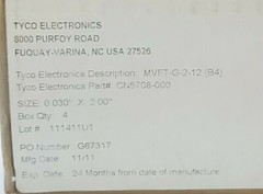 BOX OF 4 NEW TYCO ELECTRONICS MVFT-G-2-12 (B4) MEDIUM VOLTAGE FUDION TAPE