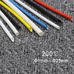 Φ1mm~25mm Silicon Fiber Glass Insulated Tube Braided High Temperature Sleeving