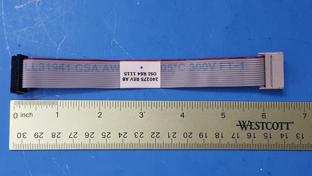 (5PCs) 6″ FLAT RIBBON CABLE, 14 CONDUCTOR ,28 AWG , WITH CONNECTOR 3M 3490-1