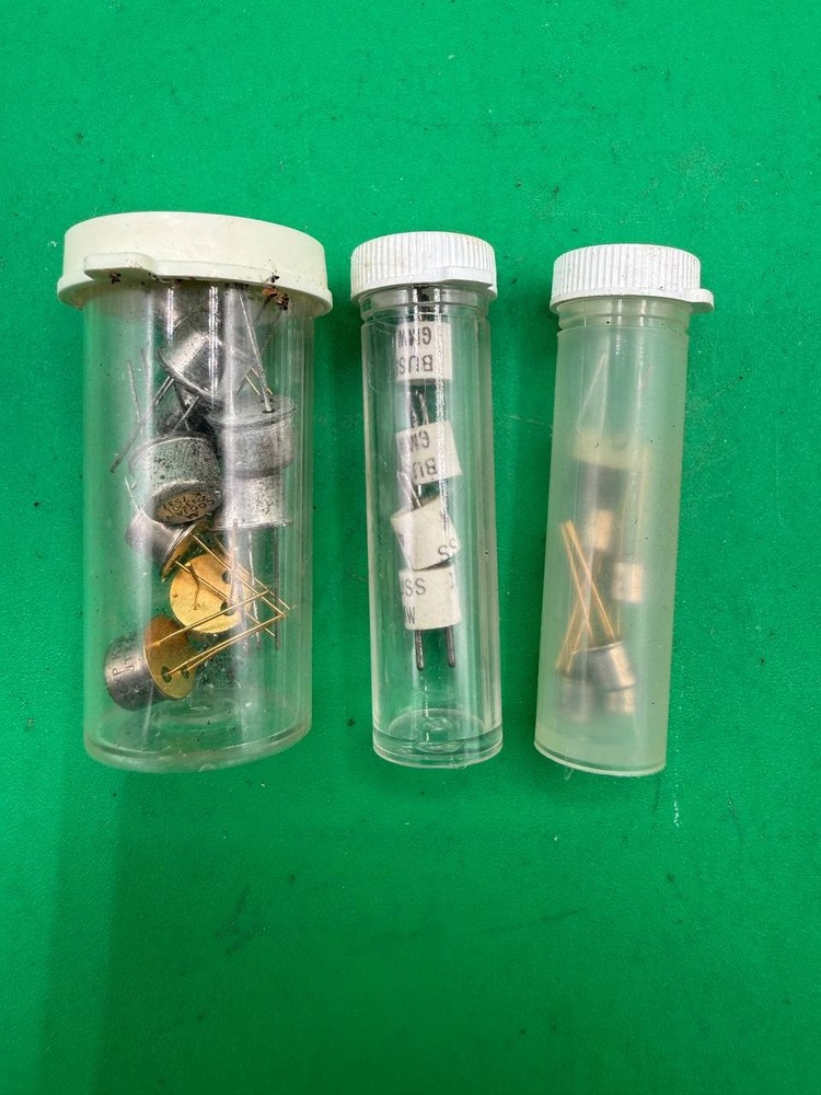 Lot of Vintage Electronic Components Metal Can Transistors & Buss Fuses RE
