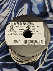 SOUTHWIRE 14AWG DU-437,226 E51583 F,600V,STRANDED COPPER INSULATED WHITE WIRE