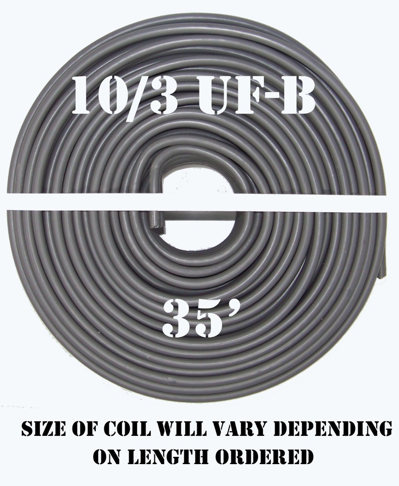 10/3 UF-B x 35′ Southwire Underground Feeder Cable