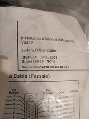 PARKER SCD253W 25 D-Sub Pin Cable (NEW)